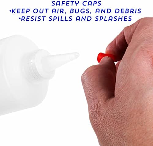 7-Pack Squeeze Bottles Resealable Clear Dispensers