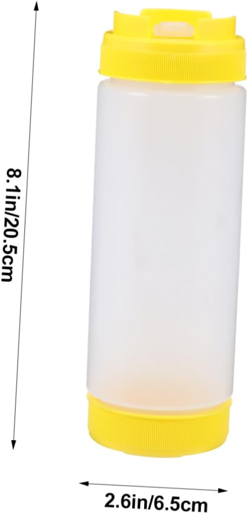 Luxshiny Dual Headed Squeeze Bottle 20oz for Condiments Oil Control BBQ Entertaining