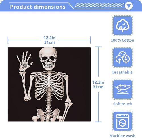 2-Pack Mini Skeleton Towels for Multi-Purpose Use