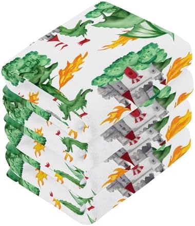 Green Dragons 2-Pack Washcloths