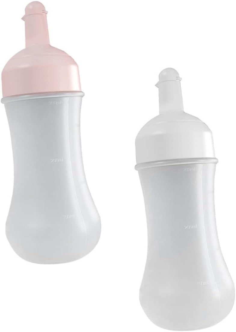 2x 350ml Squeeze Bottles Kitchen Condiment Dressing Dispensers