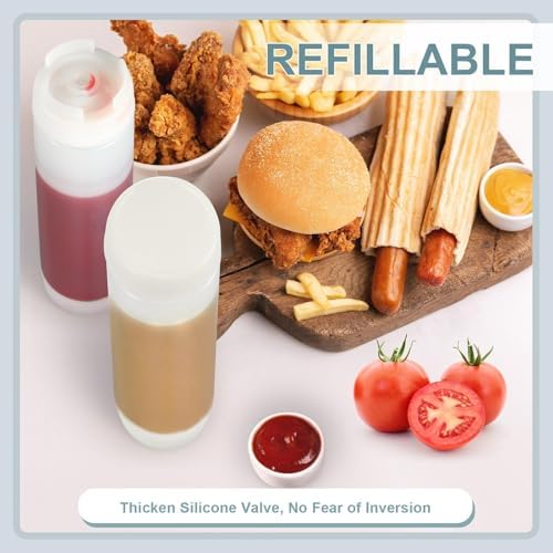 16 oz Inverted Plastic Squeeze Bottles