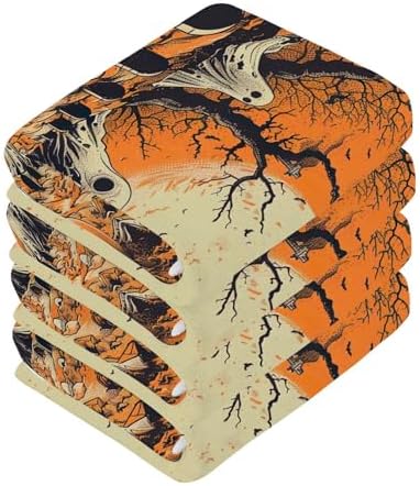 YETTASBIN Halloween Ghost Washcloths 2 Pack 1