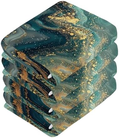 Green Marble Washcloth 2-Pack