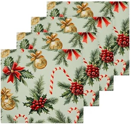 Xigua Christmas Candy Washcloth Set - 12x12