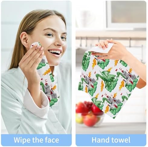 Green Dragons 2-Pack Washcloths