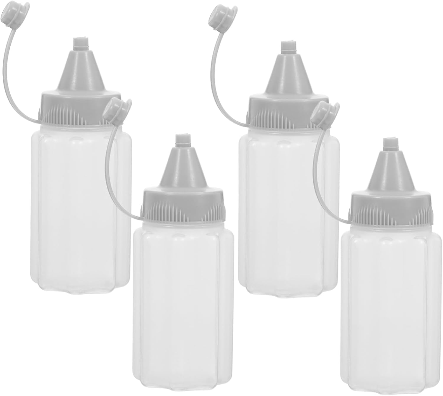 GRIRIW 20 Pcs Dark Grey PP Condiment Squeeze Bottles