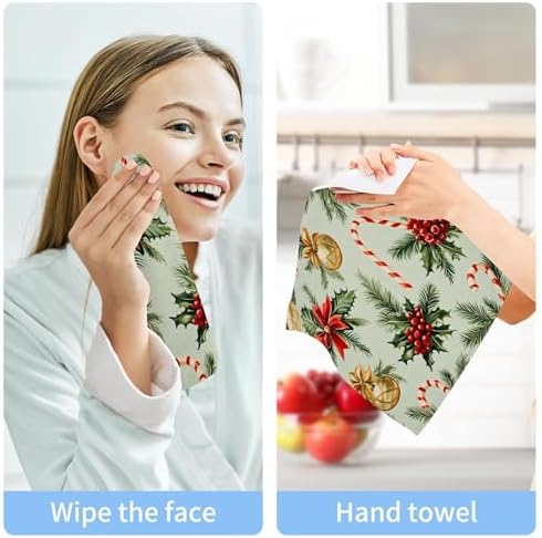Xigua Christmas Candy Washcloth Set - 12x12