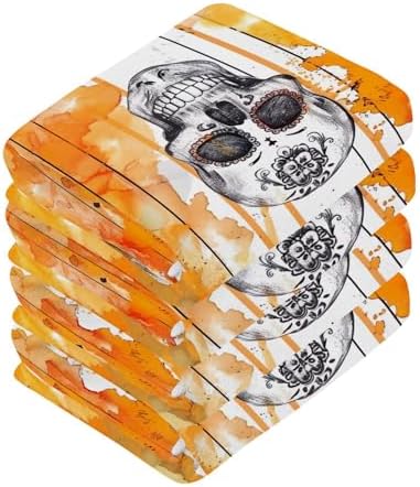 Yettasbin Skull Washcloth 2 Pack Soft Cotton Baby Face Towels
