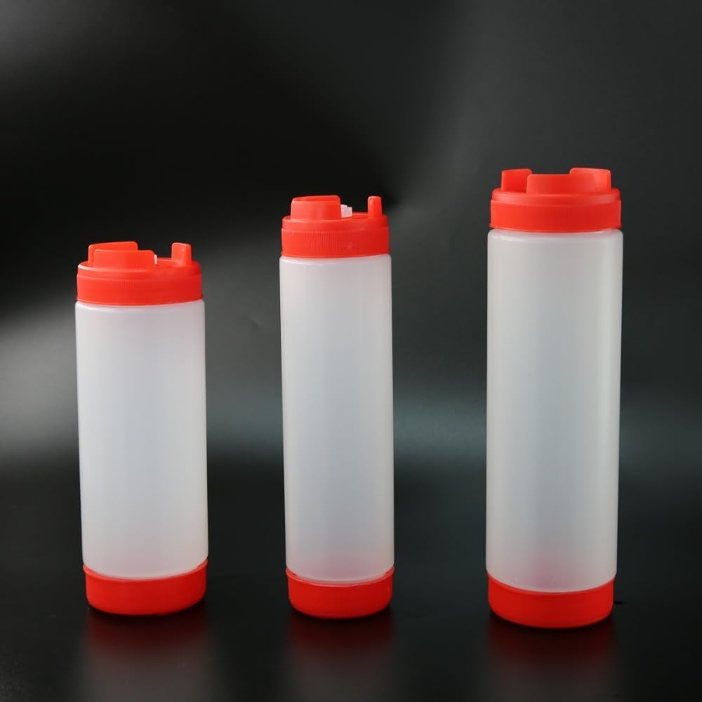 20 Oz Inverted Design Condiment Squeeze Bottle Refillable for Salad Dressing