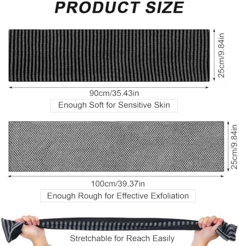 2pcs Exfoliating Washcloth Shower Towel for Body and Back Scrubbing
