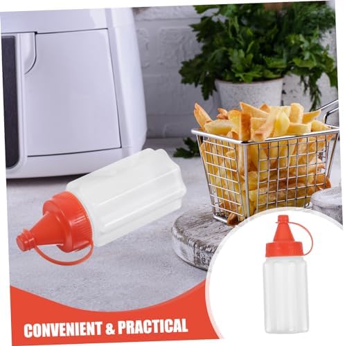 PRETYZOOM Reusable Condiment Squeeze Bottles for Ketchup Honey BBQ Sauce