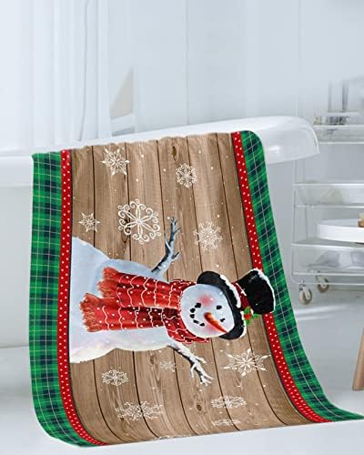 Christmas Snowman Bath Towels Set