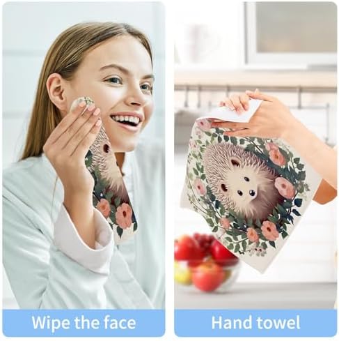 Hedgehog Washcloth for Babies Soft Absorbent Reusable Fingertip Towels