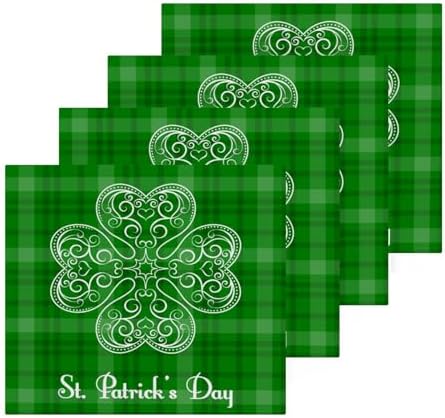 St Patricks Day Clover Washcloth 2-Pack Soft Reusable