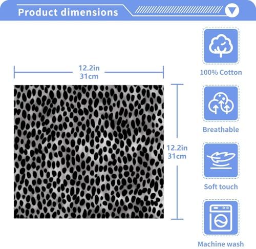 Leopard Print Cotton Washcloth Set for Babies Kids