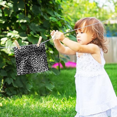 Leopard Print Soft Washcloth Set for Babies Adults Reusable Face Towels
