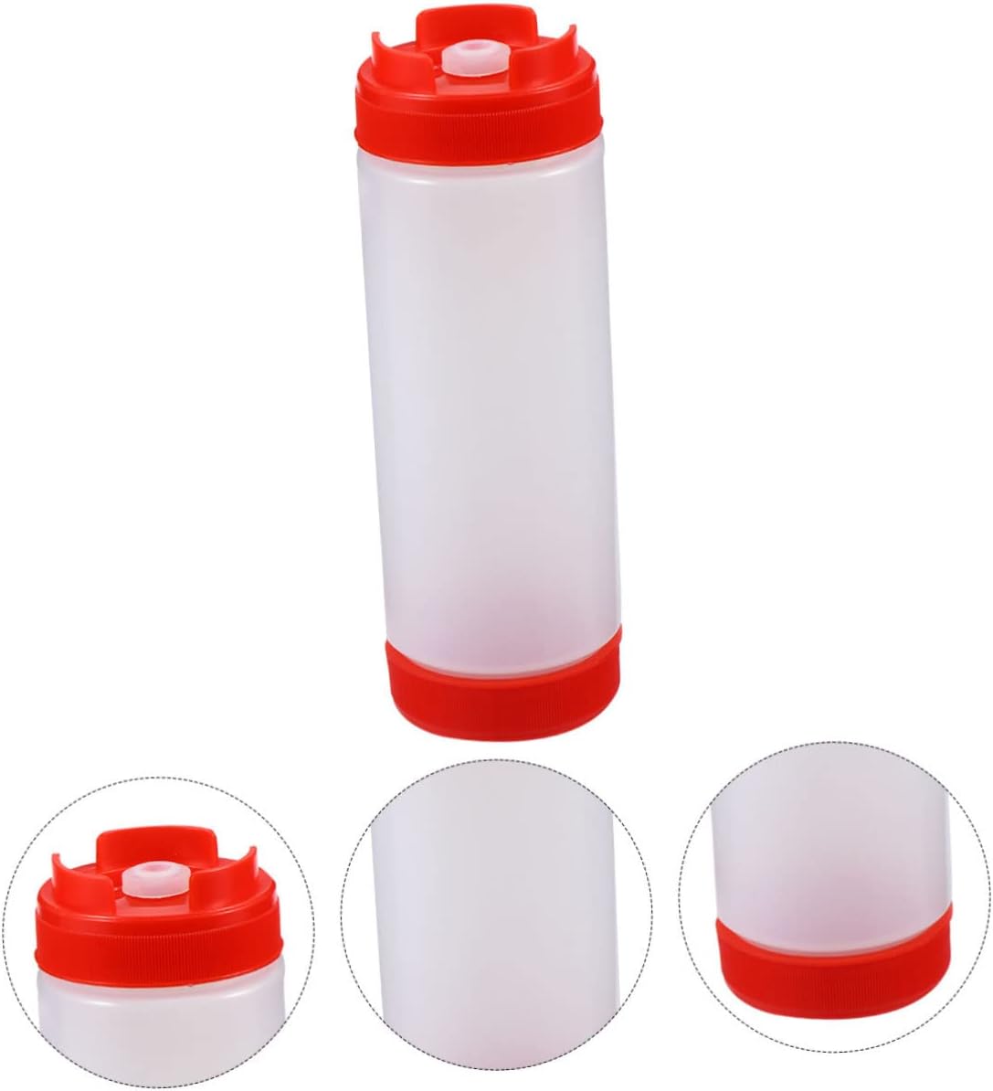 Double Head Squeeze Bottle 20oz Premium Condiment Dispenser for Kitchen Dining