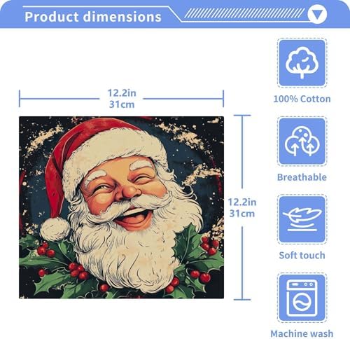 Xigua Cartoon Santa Claus Washcloth Set