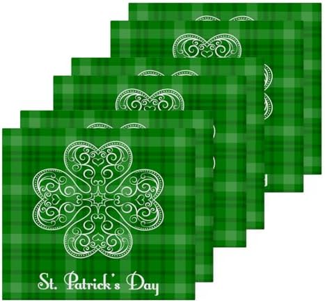 St Patricks Day Clover Washcloth 2-Pack Soft Reusable