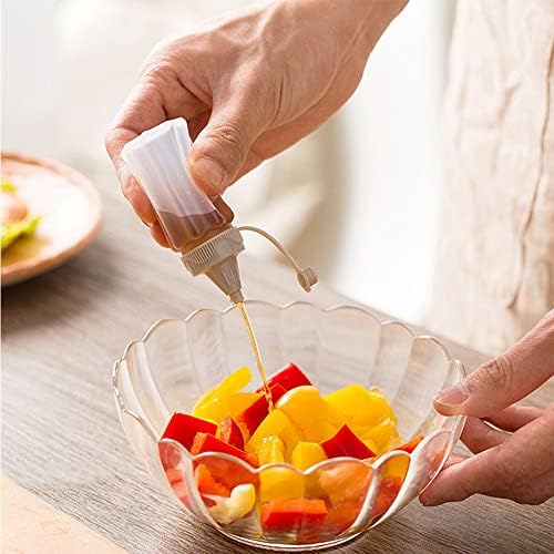12-Piece Set of Mini Plastic Sauce Squeeze Bottles