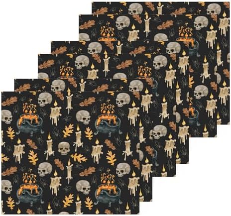 Trick or Treat Halloween Skull Washcloth Set