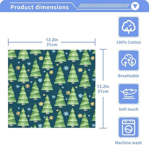 Xigua Christmas Tree Washcloth Set