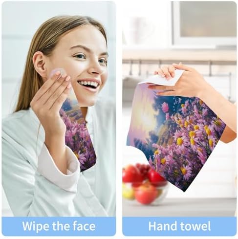 10-Piece Daisy Flower Washcloth Set
