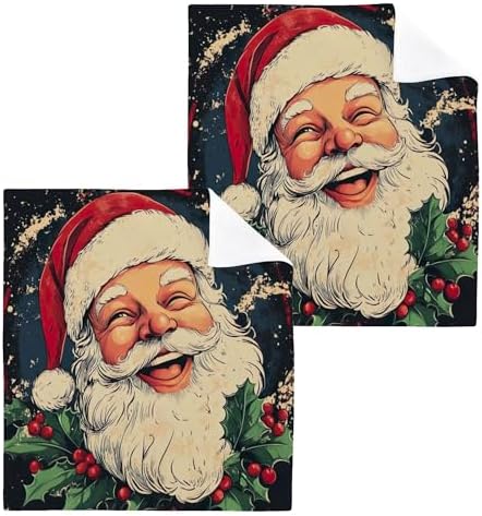 Xigua Cartoon Santa Claus Washcloth Set