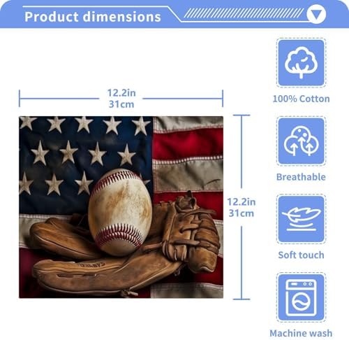 Baseball Washcloth Set for Babies and Kids 2-Pack