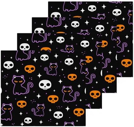Halloween Cat Washcloth Set - Fast Dry -absorbent