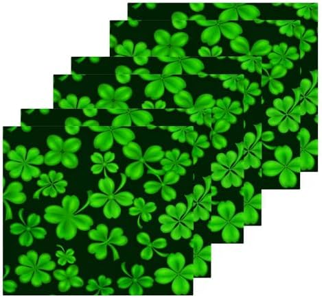 St Patricks Clover Washcloth Set