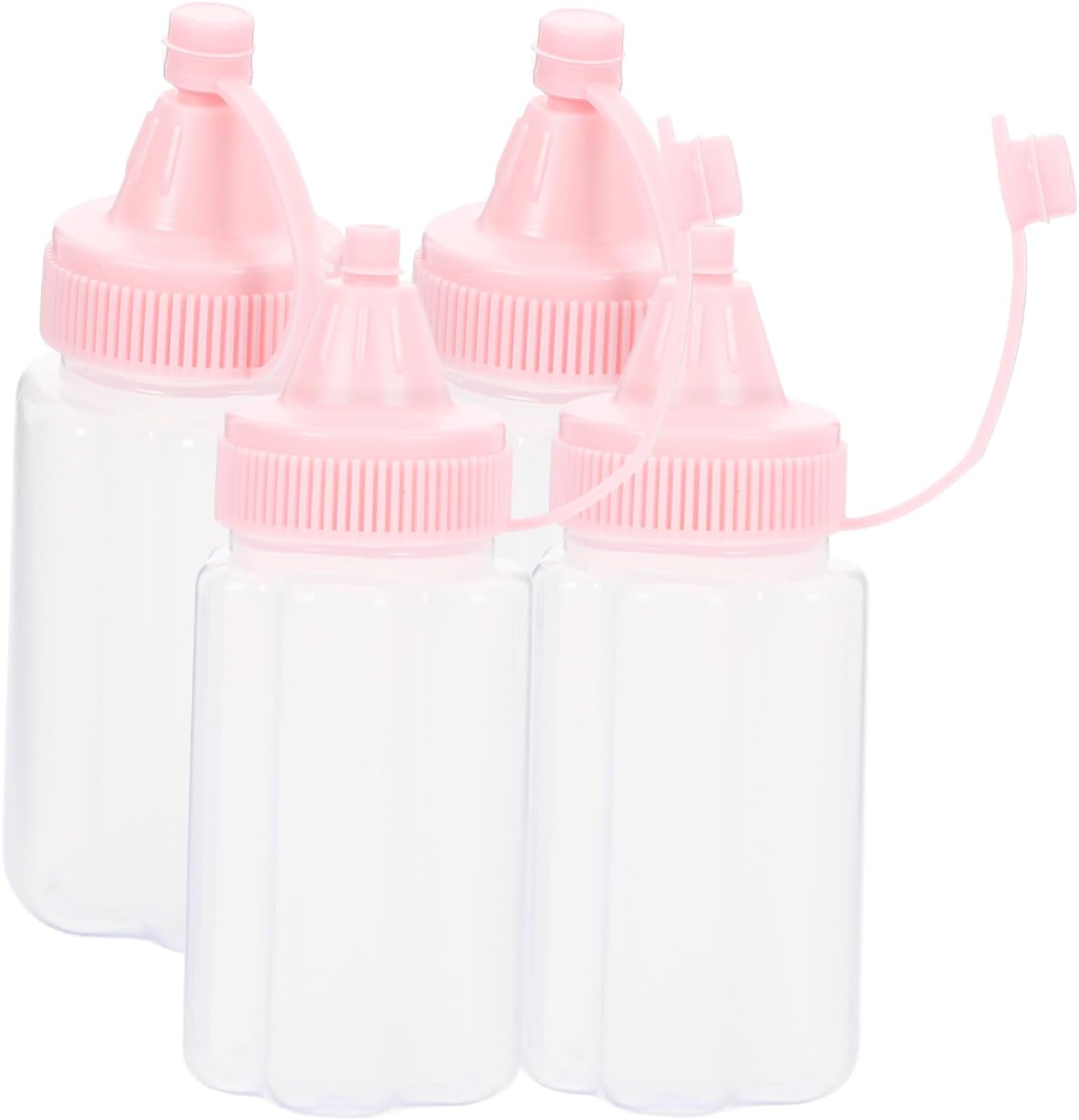 4pc Squeeze Bottle Kit for Ketchup Olive Oil Syrup