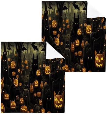 Adorable Halloween pumpkin washcloths with soft grip