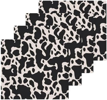 Stylish Cow Print Washcloths 2-Piece Set