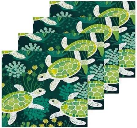 YETASBINGreen Turtle Washcloths 2 Pack
