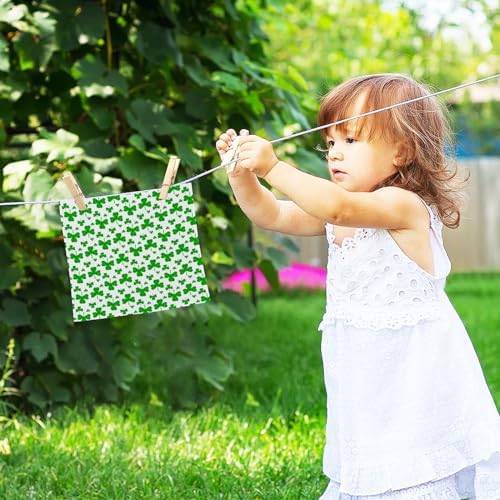St Patricks Day Clover Washcloth Set 2-Pack