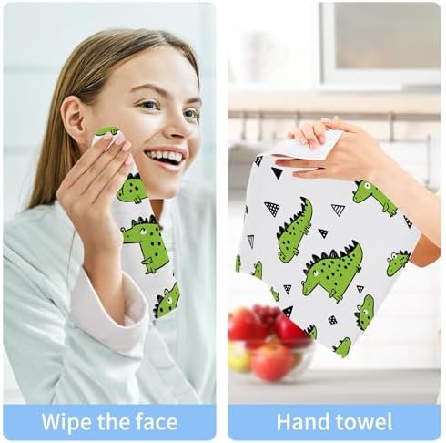 Xigua Super Cute GreenCrocodiles Washcloth Set