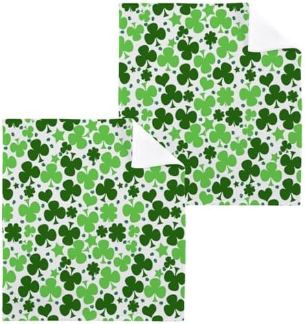 St Patricks Day Clover Washcloth Towels