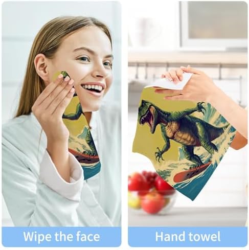 Perfect Size Soft Absorbent Dinosaur Washcloth Set for Babies