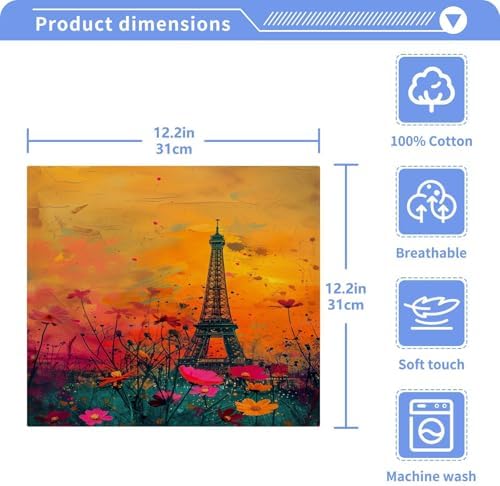 Eiffel Tower Soft Washcloth Set