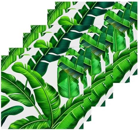 Tropical Green Palm Pure Cotton Washcloths Set - Reusable Face Towels