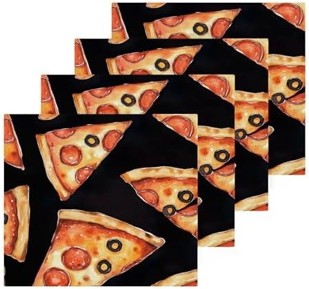 Xigua Pizza Slice Washcloth Set - Fast Dry Multi-Purpose Towels