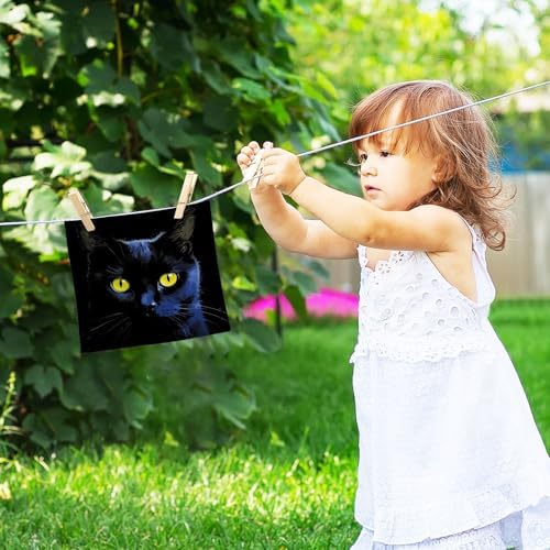 YettasinBin Black Cat Reusable Washcloth Set