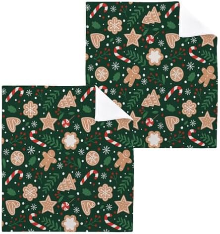 Perfect Christmas Washcloths 12x12 Icy Soft Reusable Face Towels