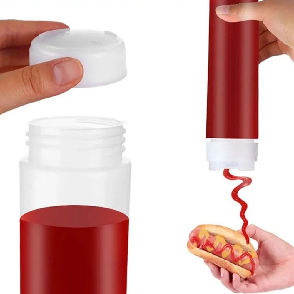 20 Oz Inverted Design Condiment Squeeze Bottle Refillable for Salad Dressing