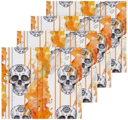 Yettasbin Skull Washcloth 2 Pack Soft Cotton Baby Face Towels