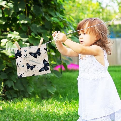 Yettashin Butterfly Baby Washcloths Soft Absorbent Cotton Reusable 12x12 inch