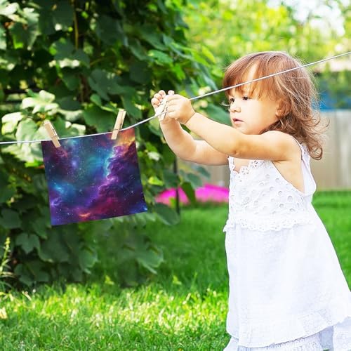 YETTASBIN Galaxy Washcloths 2 Pack Soft Absorbent Towels
