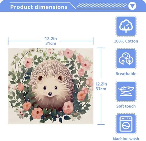 Hedgehog Washcloth for Babies Soft Absorbent Reusable Fingertip Towels